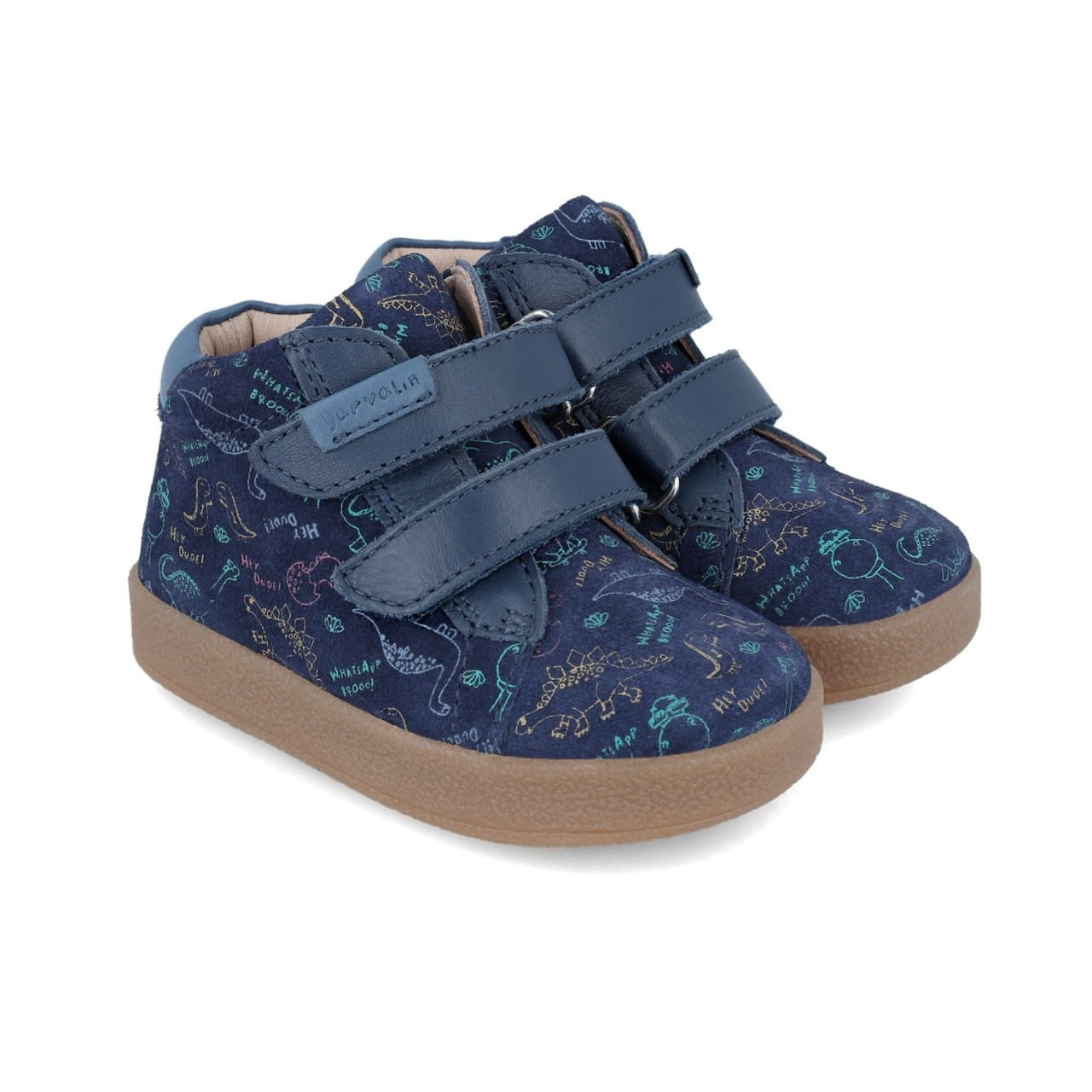 Ghete copii, piele naturala, dinozauri, Garvalin (Marime: 21 (12,8-13,4 cm))