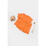 Fashion, accesorii si bijuterii - Copii - Imbracaminte copii - Treninguri si compleuri copii - Set tricou cu pantaloni Printed, portocaliu, BabyCosy, 50%bumbac+50% modal (Marime: 6-9 luni) - Infinity.ro