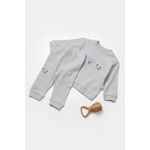 Fashion, accesorii si bijuterii - Copii - Imbracaminte copii - Treninguri si compleuri copii - Set bluzita cu pantalon Lion, gri, BabyCosy, 100%bumbac (Marime: 6-9 luni) - Infinity.ro