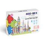 Jucarii, Copii si Bebe - Jucarii si jocuri - Seturi de constructie si cuburi - Seturi de constructie - Set magnetic Magblox - 98 piese, circuit cu bile PASTEL - Magbrix Marble Run - Infinity.ro