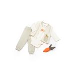 Fashion, accesorii si bijuterii - Copii - Imbracaminte copii - Treninguri si compleuri copii - Set 3 piese: body, pantalon si vesta Rabbit, 100% bumbac organic, BabyCosy (Marime: 3-6 Luni) - Infinity.ro