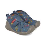 Fashion, accesorii si bijuterii - Copii - Incaltaminte copii - Slapi si papuci copii - Incaltaminte de interior Biomecanics 251146-A ZAPATILLA ESTAMPADA, bleumarine (Marime: 18 (10,8-11,5 cm)) - Infinity.ro