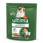 Petshop - Hrana - Hrana pisici - Hrana uscata pisici - Hrana uscata pentru pisici adulte ULTIMA CAT HAIRBALL, cu curcan, 750G - Infinity.ro
