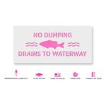 Casa si Gradina - Decoratiuni - DIY - Sabloane decorative pereti - Sablon Perete vopsire, tencuiala 0.7mm No Dumping Drains to Waterway Refolosibil, model MXSP7216, 700 x 700 mm, 0.70mm - Infinity.ro