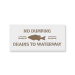 Casa si Gradina - Decoratiuni - DIY - Sabloane decorative pereti - Sablon Perete vopsire, tencuiala 0.7mm No Dumping Drains to Waterway Refolosibil, model MXSP7216, 700 x 700 mm, 0.70mm - Infinity.ro