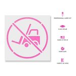 Casa si Gradina - Decoratiuni - DIY - Sabloane decorative pereti - Sablon Perete vopsire, tencuiala 0.7mm No Forklift Traffic Symbol Refolosibil, model MXSP7237, 100 x 100 mm, 0.70mm - Infinity.ro