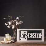 Casa si Gradina - Decoratiuni - DIY - Sabloane decorative pereti - Sablon Perete vopsire, tencuiala 0.7mm Exit Sign Refolosibil, model MXSP7231, 400 x 400 mm, 0.70mm - Infinity.ro