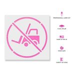 Casa si Gradina - Decoratiuni - DIY - Sabloane decorative pereti - Sablon Perete vopsire, tencuiala 0.7mm No Forklift Traffic Symbol Refolosibil, model MXSP7237, 700 x 700 mm, 0.70mm - Infinity.ro