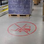 Casa si Gradina - Decoratiuni - DIY - Sabloane decorative pereti - Sablon Perete vopsire, tencuiala 0.7mm No Forklift Traffic Symbol Refolosibil, model MXSP7237, 700 x 700 mm, 0.70mm - Infinity.ro