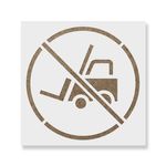 Casa si Gradina - Decoratiuni - DIY - Sabloane decorative pereti - Sablon Perete vopsire, tencuiala 0.7mm No Forklift Traffic Symbol Refolosibil, model MXSP7237, 900 x 900 mm, 0.70mm - Infinity.ro