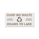 Casa si Gradina - Decoratiuni - DIY - Sabloane decorative pereti - Sablon Perete vopsire, tencuiala 0.7mm No Dumping Drains to Lake Refolosibil, model MXSP7248, 600 x 600 mm, 0.70mm - Infinity.ro