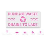 Casa si Gradina - Decoratiuni - DIY - Sabloane decorative pereti - Sablon Perete vopsire, tencuiala 0.7mm No Dumping Drains to Lake Refolosibil, model MXSP7248, 100 x 100 mm, 0.70mm - Infinity.ro