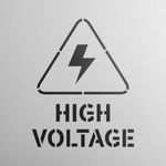 Casa si Gradina - Decoratiuni - DIY - Sabloane decorative pereti - Sablon Perete vopsire, tencuiala 0.7mm High Voltage Symbol Refolosibil, model MXSP7232, 300 x 300 mm, 0.70mm - Infinity.ro