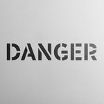 Casa si Gradina - Decoratiuni - DIY - Sabloane decorative pereti - Sablon Perete vopsire, tencuiala 0.7mm Danger Sign Refolosibil, model MXSP7238, 500 x 500 mm, 0.70mm - Infinity.ro