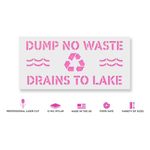 Casa si Gradina - Decoratiuni - DIY - Sabloane decorative pereti - Sablon Perete vopsire, tencuiala 0.7mm No Dumping Drains to Lake Refolosibil, model MXSP7248, 200 x 200 mm, 0.70mm - Infinity.ro