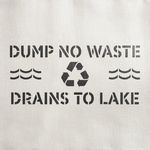 Casa si Gradina - Decoratiuni - DIY - Sabloane decorative pereti - Sablon Perete vopsire, tencuiala 0.7mm No Dumping Drains to Lake Refolosibil, model MXSP7248, 800 x 800 mm, 0.70mm - Infinity.ro