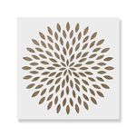 Casa si Gradina - Decoratiuni - DIY - Sabloane decorative pereti - Sablon 200x200x0.7mm Dahlia Mandala Refolosibil, model MXSP7012, 25 x 25 cm - Infinity.ro