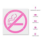 Casa si Gradina - Decoratiuni - DIY - Sabloane decorative pereti - Sablon Perete vopsire, tencuiala 0.7mm No Smoking Refolosibil, model MXSP7233, 100 x 100 mm, 0.70mm - Infinity.ro