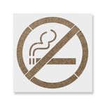 Casa si Gradina - Decoratiuni - DIY - Sabloane decorative pereti - Sablon Perete vopsire, tencuiala 0.7mm No Smoking Refolosibil, model MXSP7233, 100 x 100 mm, 0.70mm - Infinity.ro