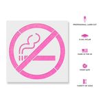 Casa si Gradina - Decoratiuni - DIY - Sabloane decorative pereti - Sablon Perete vopsire, tencuiala 0.7mm No Smoking Refolosibil, model MXSP7233, 200 x 200 mm, 0.70mm - Infinity.ro