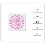 Casa si Gradina - Decoratiuni - DIY - Sabloane decorative pereti - Sablon 200x200x0.7mm Dahlia Mandala Refolosibil, model MXSP7012, 50 x 50 cm - Infinity.ro