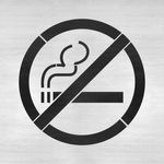 Casa si Gradina - Decoratiuni - DIY - Sabloane decorative pereti - Sablon Perete vopsire, tencuiala 0.7mm No Smoking Refolosibil, model MXSP7233, 300 x 300 mm, 0.70mm - Infinity.ro