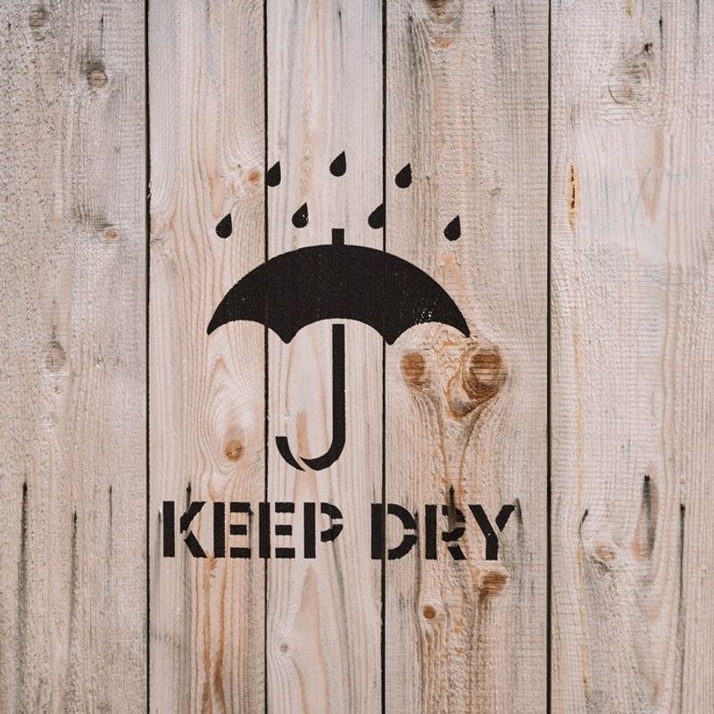 Casa si Gradina - Decoratiuni - DIY - Sabloane decorative pereti - Sablon Perete vopsire, tencuiala 0.7mm Keep Dry Symbol Refolosibil, model MXSP7240, 100 x 100 mm, 0.70mm - Infinity.ro