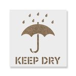 Casa si Gradina - Decoratiuni - DIY - Sabloane decorative pereti - Sablon Perete vopsire, tencuiala 0.7mm Keep Dry Symbol Refolosibil, model MXSP7240, 200 x 200 mm, 0.70mm - Infinity.ro