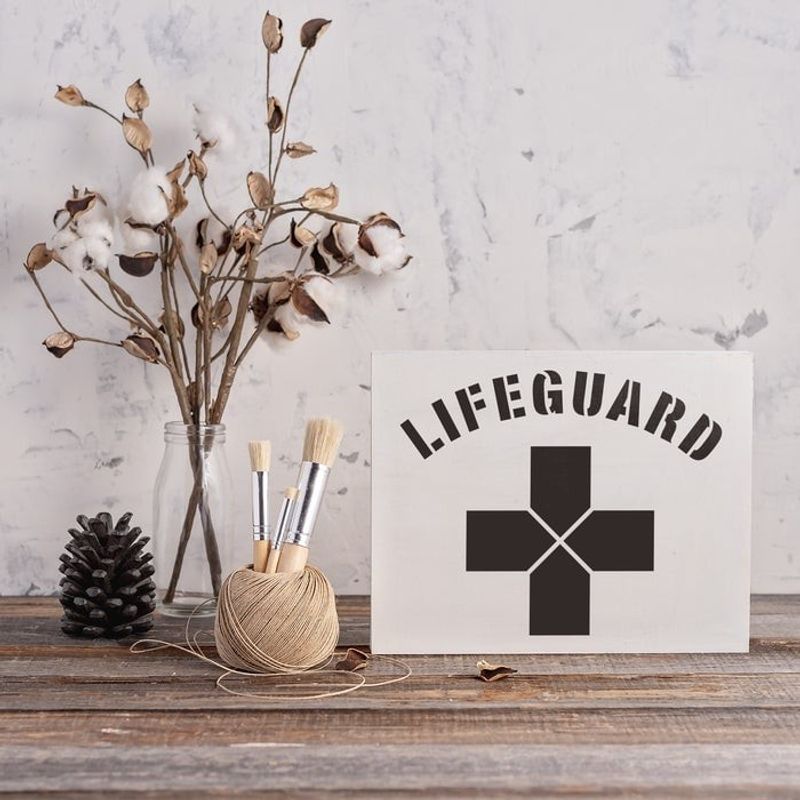 Casa si Gradina - Decoratiuni - DIY - Sabloane decorative pereti - Sablon Perete vopsire, tencuiala 0.7mm Lifeguard Refolosibil, model MXSP7250, 800 x 800 mm, 0.70mm - Infinity.ro