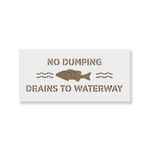 Casa si Gradina - Decoratiuni - DIY - Sabloane decorative pereti - Sablon Perete vopsire, tencuiala 0.7mm No Dumping Drains to Waterway Refolosibil, model MXSP7216, 900 x 900 mm, 0.70mm - Infinity.ro