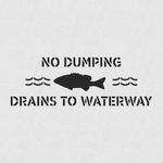 Casa si Gradina - Decoratiuni - DIY - Sabloane decorative pereti - Sablon Perete vopsire, tencuiala 0.7mm No Dumping Drains to Waterway Refolosibil, model MXSP7216, 900 x 900 mm, 0.70mm - Infinity.ro