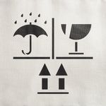 Casa si Gradina - Decoratiuni - DIY - Sabloane decorative pereti - Sablon Perete vopsire, tencuiala 0.7mm Keep Dry Fragile Up Refolosibil, model MXSP7241, 500 x 500 mm, 0.70mm - Infinity.ro