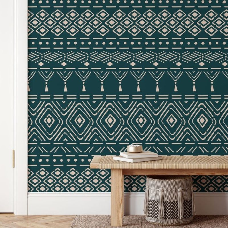 Casa si Gradina - Decoratiuni - DIY - Sabloane decorative pereti - Sablon 900x600x0.7mm Tribal Rug Refolosibil, model MXSP7027 - Infinity.ro