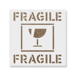 Casa si Gradina - Decoratiuni - DIY - Sabloane decorative pereti - Sablon Perete vopsire, tencuiala 0.7mm Fragile Glass Symbol Refolosibil, model MXSP7235, 1000 x 1000 mm, 0.70mm - Infinity.ro