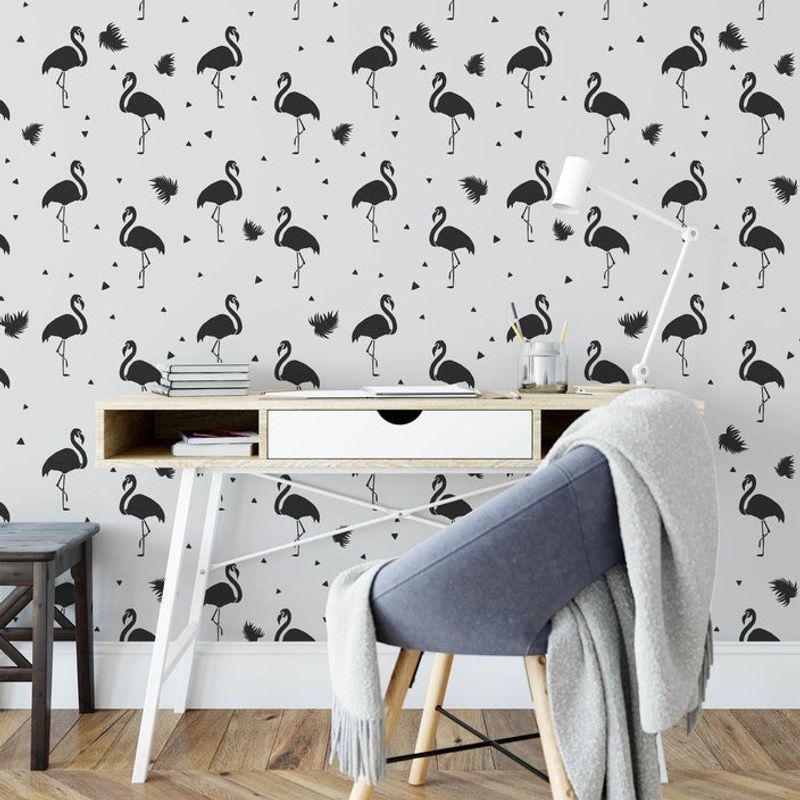 Casa si Gradina - Decoratiuni - DIY - Sabloane decorative pereti - Sablon 900x600x0.7mm Flamingo Refolosibil, model MXSP7030 - Infinity.ro