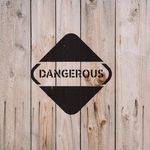 Casa si Gradina - Decoratiuni - DIY - Sabloane decorative pereti - Sablon Perete vopsire, tencuiala 0.7mm Dangerous Sign Symbol Refolosibil, model MXSP7253, 700 x 700 mm, 0.70mm - Infinity.ro
