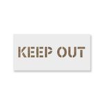 Casa si Gradina - Decoratiuni - DIY - Sabloane decorative pereti - Sablon Perete vopsire, tencuiala 0.7mm Keep Out Sign Refolosibil, model MXSP7245, 100 x 100 mm, 0.70mm - Infinity.ro