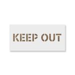 Casa si Gradina - Decoratiuni - DIY - Sabloane decorative pereti - Sablon Perete vopsire, tencuiala 0.7mm Keep Out Sign Refolosibil, model MXSP7245, 500 x 500 mm, 0.70mm - Infinity.ro