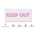 Casa si Gradina - Decoratiuni - DIY - Sabloane decorative pereti - Sablon Perete vopsire, tencuiala 0.7mm Keep Out Sign Refolosibil, model MXSP7245, 200 x 200 mm, 0.70mm - Infinity.ro
