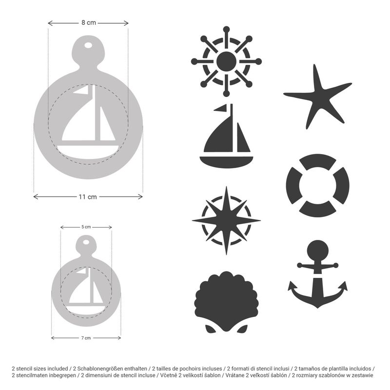 Casa si Gradina - Decoratiuni - DIY - Sabloane decorative pereti - Set 14 sabloane decorare cafea 20 si 7 cm 0.5mm Mare model MXSP7349 - Infinity.ro