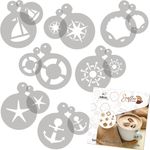 Casa si Gradina - Decoratiuni - DIY - Sabloane decorative pereti - Set 14 sabloane decorare cafea 20 si 7 cm 0.5mm Mare model MXSP7349 - Infinity.ro