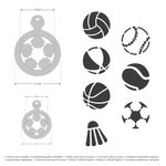 Casa si Gradina - Decoratiuni - DIY - Sabloane decorative pereti - Set 14 sabloane decorare cafea 28 si 7 cm 0.5mm Sport model MXSP7357 - Infinity.ro