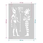 Casa si Gradina - Decoratiuni - DIY - Sabloane decorative pereti - Sablon Perete vopsire, tencuiala Zei Egipteni 250x180mm grosime 0,7mm ozon model MXSP7364 - Infinity.ro