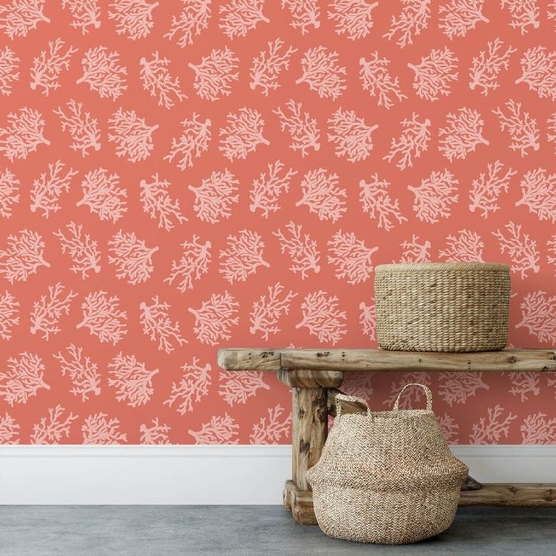Casa si Gradina - Decoratiuni - DIY - Sabloane decorative pereti - Sablon 900x600x0.7mm Coral Refolosibil, model MXSP7037 - Infinity.ro
