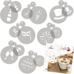 Casa si Gradina - Decoratiuni - DIY - Sabloane decorative pereti - Set 14 sabloane decorare cafea 29 si 7 cm 0.5mm Revelion model MXSP7358 - Infinity.ro