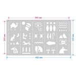 Casa si Gradina - Decoratiuni - DIY - Sabloane decorative pereti - Sablon Perete vopsire, tencuiala Hieroglife egiptene 400x220 mm grosime 0,7mm ozon model MXSP7365 - Infinity.ro