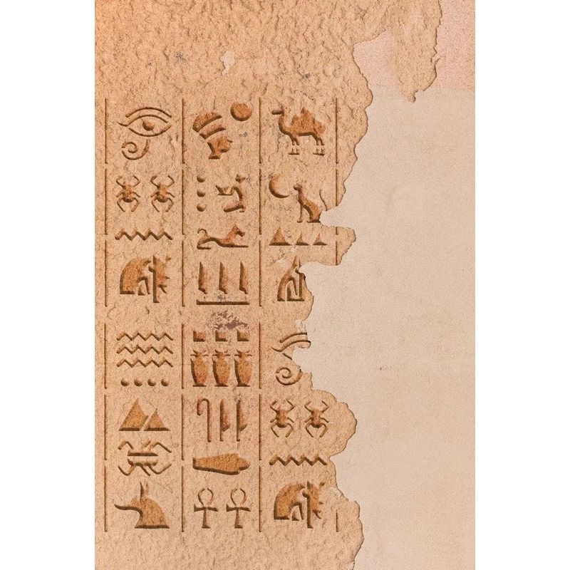 Casa si Gradina - Decoratiuni - DIY - Sabloane decorative pereti - Sablon Perete vopsire, tencuiala Hieroglife egiptene 400x220 mm grosime 0,7mm ozon model MXSP7365 - Infinity.ro