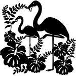 Casa si Gradina - Decoratiuni - DIY - Sabloane decorative pereti - Sablon tip Silueta Flamingo pentru textil, mobila, perete dimensiune 300x300 mm grosime 0,3mm model MXSP7387 - Infinity.ro
