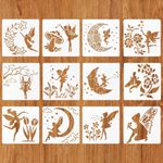 Casa si Gradina - Decoratiuni - DIY - Sabloane decorative pereti - Set 12 Sabloane zane pentru pictura, dimensiune 200x200 mm grosime 0,5mm model MXSP7386 - Infinity.ro
