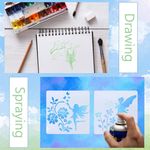 Casa si Gradina - Decoratiuni - DIY - Sabloane decorative pereti - Set 12 Sabloane zane pentru pictura, dimensiune 200x200 mm grosime 0,5mm model MXSP7386 - Infinity.ro